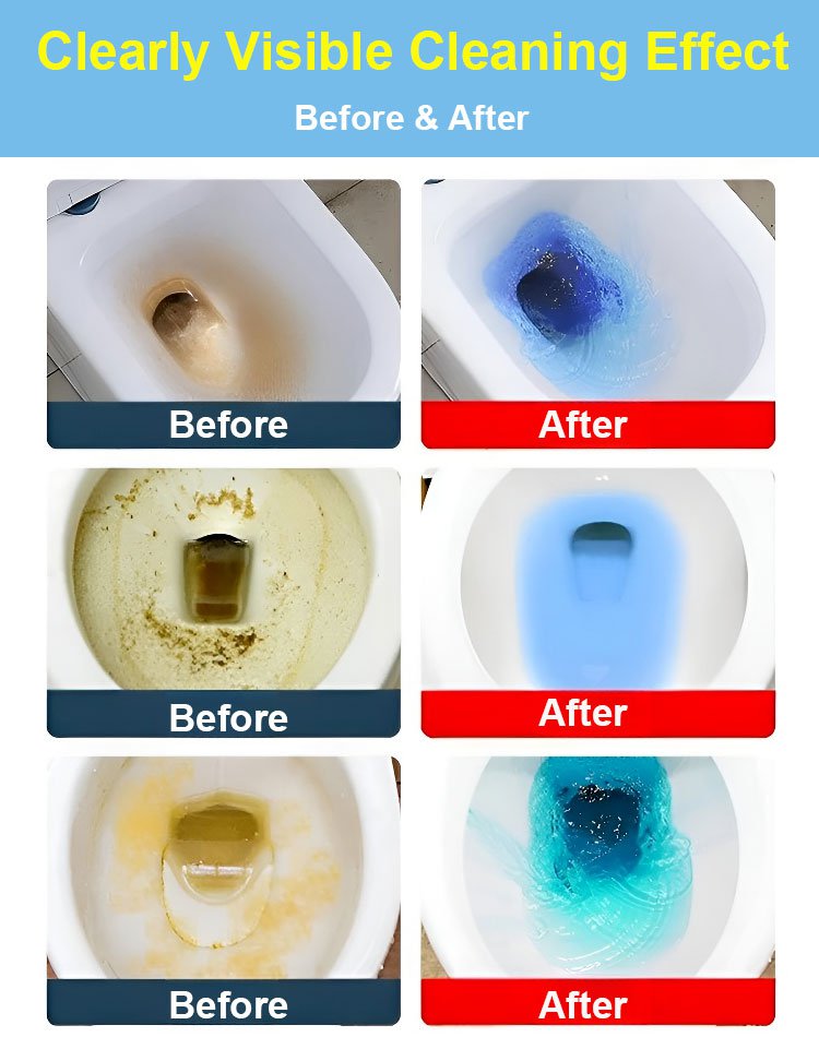 BUY 3 FREE 2-Blue Bubble Toilet Bowl Cleaner