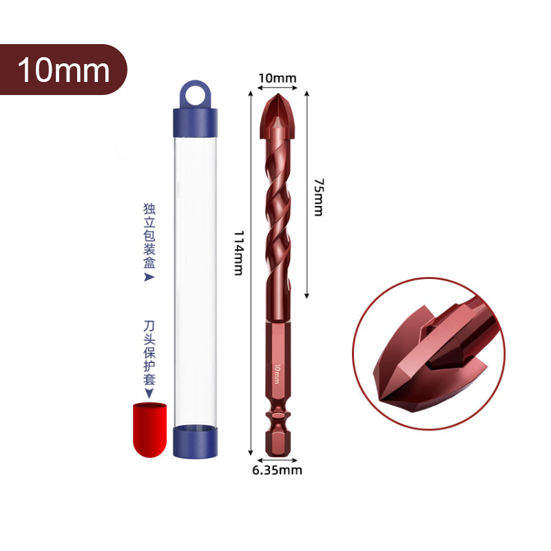 4-Edge Hole-Punching Phillips Drill Bits