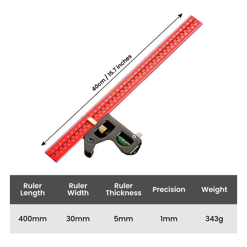 Combination Square Ruler 45-90 degree Marking