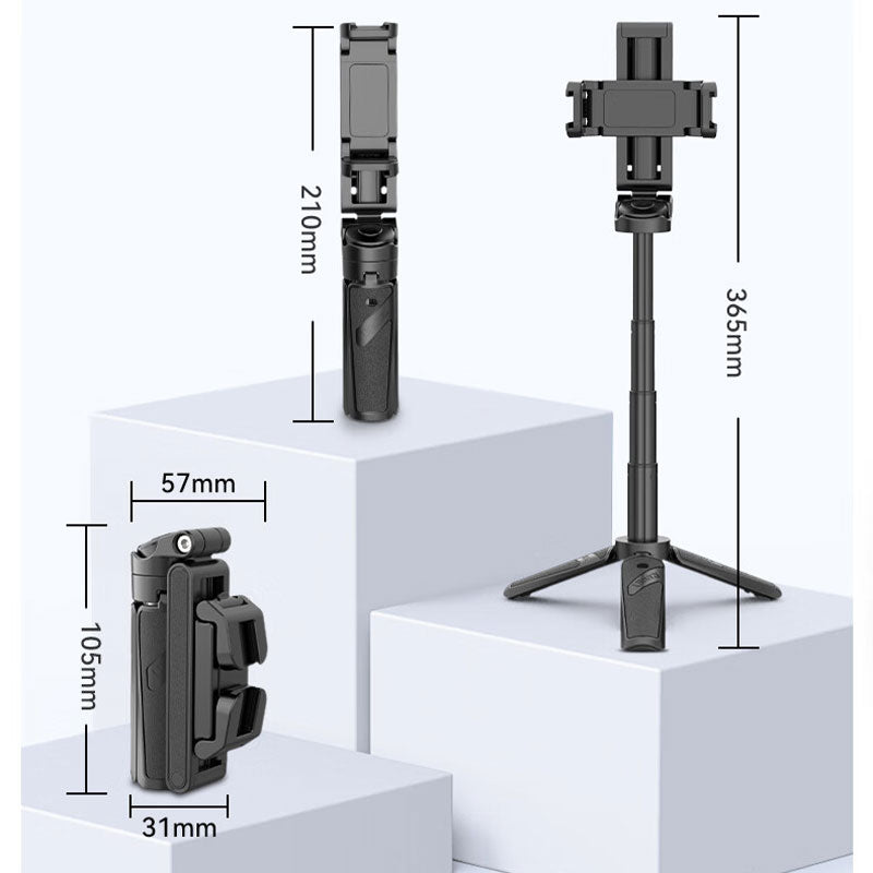 3 in 1 Selfie Stick Tripod with LED Fill Light & Remote