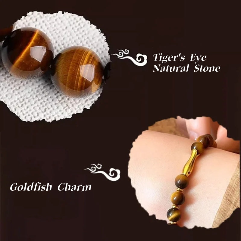 6mm Tiger Eye Beaded Bracelet for Men & Women