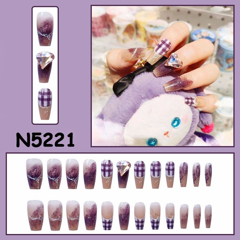 24 Sheets Press-on Delicate Long Nails