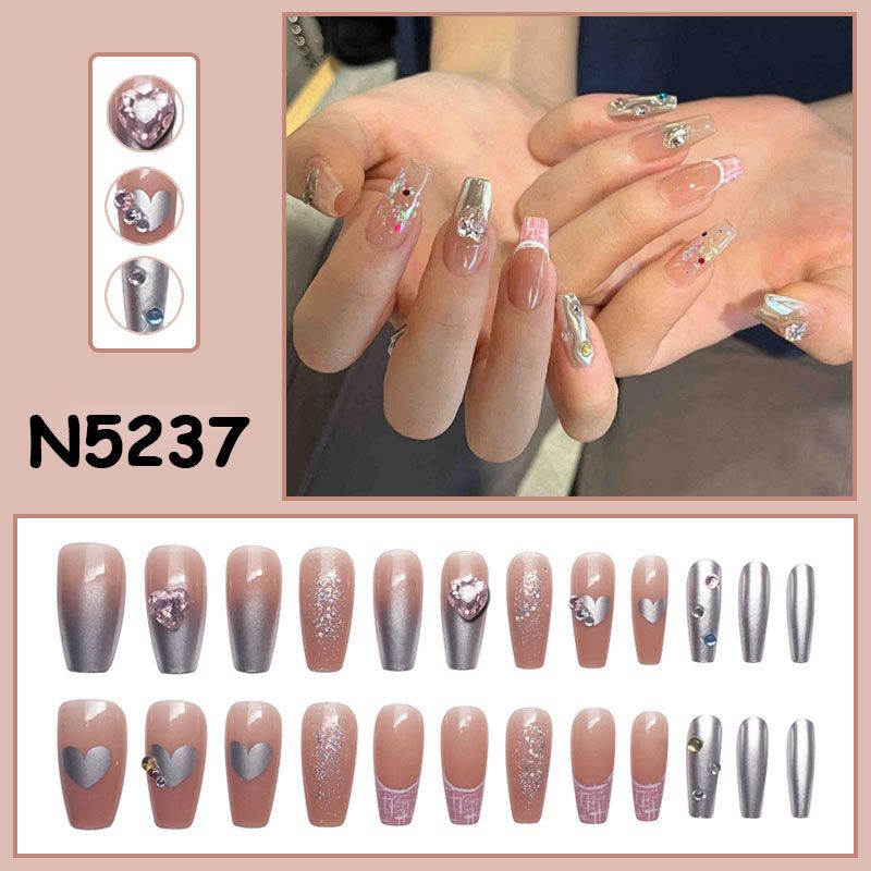 24 Sheets Press-on Delicate Long Nails