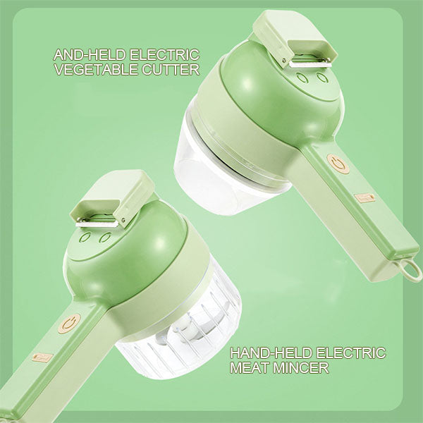 4 In 1 Handheld Electric Vegetable Cutter Set