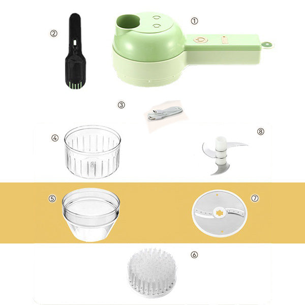 4 In 1 Handheld Electric Vegetable Cutter Set