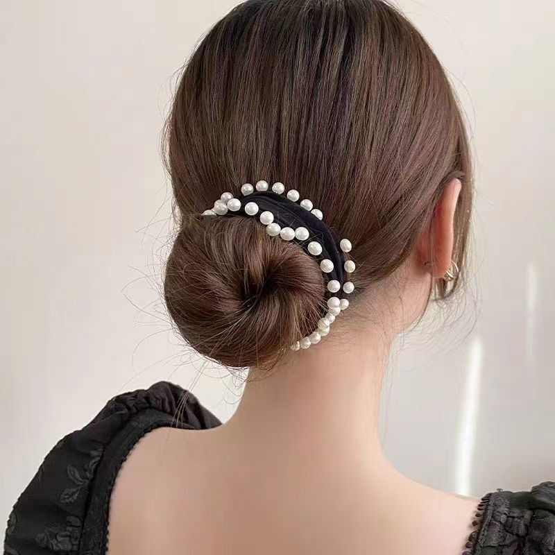 5PCS High-elastic Widened Pearl Hairband