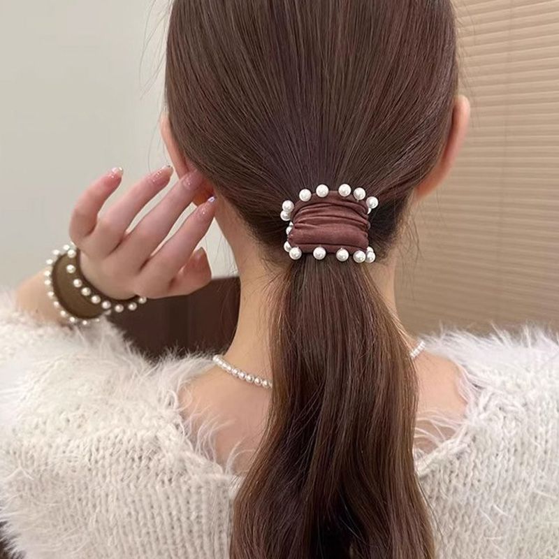 5PCS High-elastic Widened Pearl Hairband